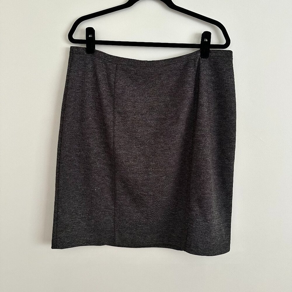 Coldwater Creek, Grey Knit Short Pencil Skirt, 16